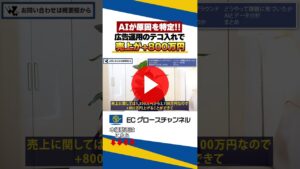 数時間の分析で売上+800万円上げた事例を紹介！#ec #ecコンサル #売上改善 #ai #広告（ECグロースチャンネル動画）